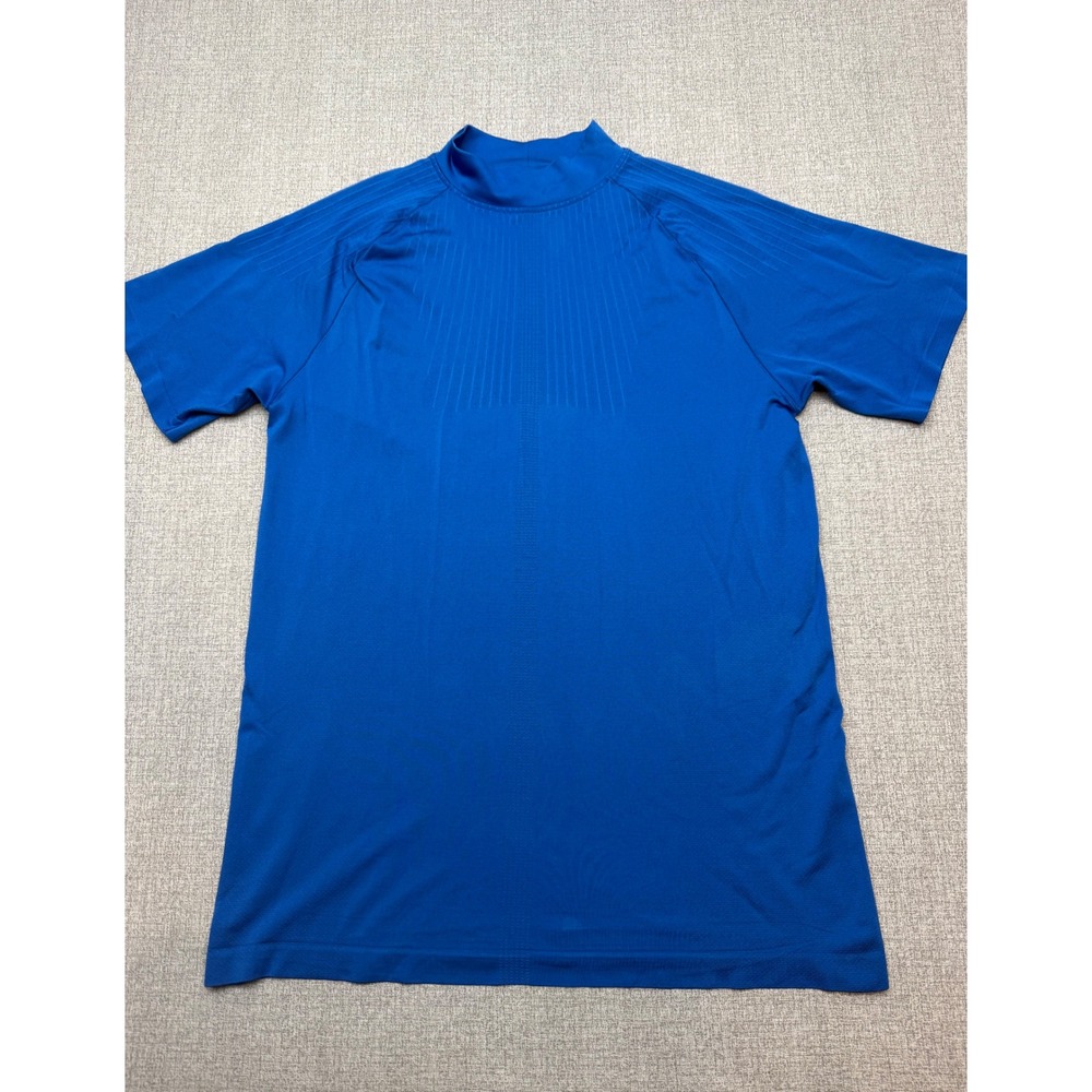 Nike x MMW Matthew M Williams Seamless Short Sleeve Mock Neck Top Blue M DD9436